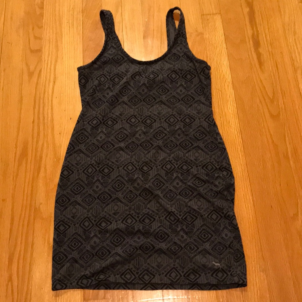 PINK Gray body-con dress